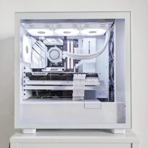 AsiaHorse 16AWG 6KIT DOUBLE White Sleeved PSU Cable Extension Kit – 24-Pin ATX, Dual 4+4 CPU EPS, 3x PCI-E 6+2, Gold-Plated Terminals, 300mm, High-Density PET Braided