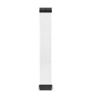 ASIAHORSE 24-Pin PSU to Motherboard Extension Cable – 30cm White, 18AWG Sleeved Wire with Black Shell, Phosphor Bronze Tin-Plated Terminals, Durable & Aesthetic Build