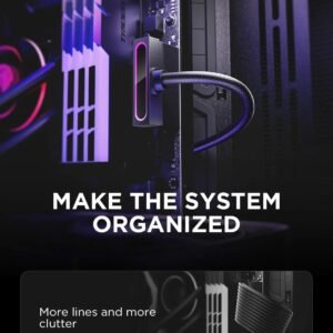 2025/12/1000388889.jpg ASIAHORSE Hydrus 24-Pin ARGB PSU Left Extension Cable 400mm – Black, 18AWG, RGB Lighting, PVC Material, 12V Voltage, 250W Rated Power, Premium Cable Mod for PC Builds