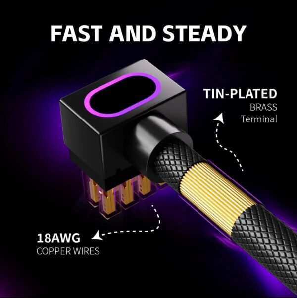 2025/12/1000388893.jpg ASIAHORSE Hydrus 8-Pin ARGB GPU B Extension Cable – 30cm, Black, 18AWG Wire, 12V RGB Lighting, 25A Current, 300W Power, Premium PVC Sleeving for High-Performance GPUs