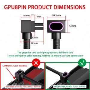 2025/12/1000388894.jpg ASIAHORSE Hydrus 8-Pin ARGB GPU B Extension Cable – 30cm, Black, 18AWG Wire, 12V RGB Lighting, 25A Current, 300W Power, Premium PVC Sleeving for High-Performance GPUs