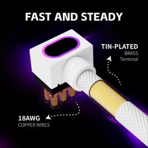 2025/12/1000388898.jpg ASIAHORSE Hydrus 8-Pin ARGB GPU B Extension Cable – 30cm, White, 18AWG Wire, 12V RGB Lighting, 25A Current, 300W Power, Premium PVC Sleeving for High-Performance GPUs