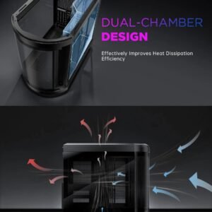 2025/12/1000388973.jpg ASIAHORSE Perseus Mid Tower ATX Case – Dual-Chamber Design, Panoramic Curved Glass, Type-C I/O, 360mm Water Cooling Support, 9 Fan Slots, Robust SPCC Steel Frame, Black