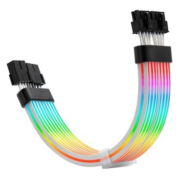 2025/12/1000389464.jpg ASIAHORSE 18AWG 2×8 Pin ARGB Strimmer Extension Cable – Black, 5V 3-Pin Sync, Male-to-Female GPU Cable with Tinned Terminals, Flat Extension Design, Premium Aesthetic Upgrade