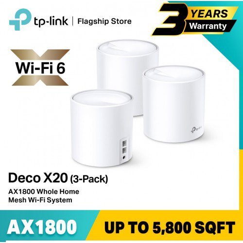 TP-Link Deco WiFi 6 Mesh System Deco X20-3-Pack