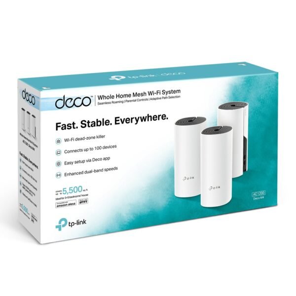 TPLINK AC1200 Deco M4 3PACK Home Mesh WiFi System