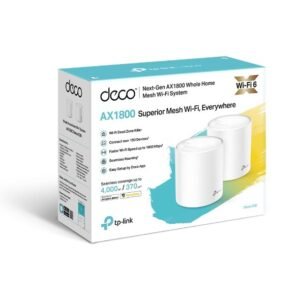 TPLINK DECO X20 2 PACK AX1800 WHOLE HOME MESH WIFI 6 SYSTEM