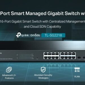 TP LINK JETSTREAM 16-PORT MANAGED GIGABIT SMART SWITCH WITH 2 SFP SLOTS