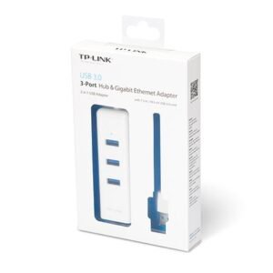 TPLINK USB 3.0 3-Port Hub & Gigabit Ethernet Adapter 2 in 1 USB Adapter UE330