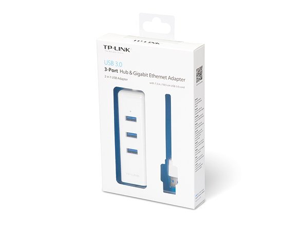 TPLINK USB 3.0 3-Port Hub & Gigabit Ethernet Adapter 2 in 1 USB Adapter UE330