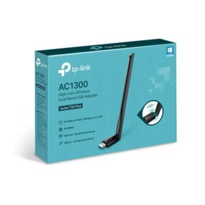 TP-Link Archer T3U Plus | AC1300 High Gain USB Wi-Fi Adapter | Dual Band | MU-MIMO | USB 3.0 | Windows & macOS Compatible | External Antenna