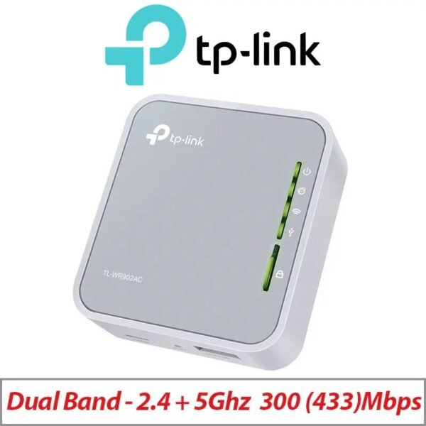 2025/12/1000392578.jpg TP-Link TL-WR902AC AC750 Dual-Band Travel Router – Compact, 5 GHz & 2.4 GHz Wi-Fi, Multi-Mode, USB File Sharing & Charging, 733 Mbps Speed, Portable