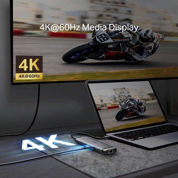 2025/12/1000392613.jpg TP-Link UH9120C 9-in-1 USB-C Hub – 4K@60Hz HDMI, Gigabit Ethernet, 100W PD Fast Charging, SD/microSD UHS-I, 5Gbps USB 3.0, Compact Aluminum Alloy Design
