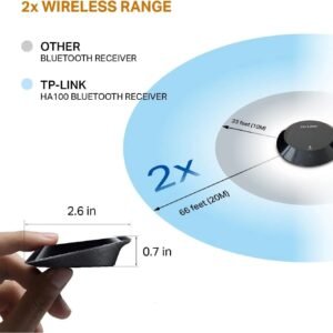 2025/12/1000392668.jpg TP-Link HA100 NFC-Enabled Bluetooth Music Receiver – Wireless Streaming, 20m Range, Bluetooth 4.1, USB Powered, 3.5mm & RCA Output, for Home Stereo Systems