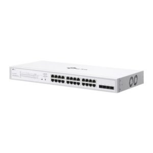 TP-Link Festa FS328GP 28-Port Gigabit Smart Switch – 24× PoE+ Ports (30W/Port, 250W Budget), 4× SFP Slots, 56Gbps, Rack-Mountable, Cloud Management, SMB-Ready