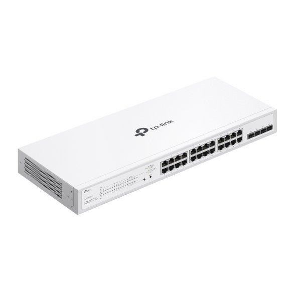 TP-Link Festa FS328GP 28-Port Gigabit Smart Switch – 24× PoE+ Ports (30W/Port, 250W Budget), 4× SFP Slots, 56Gbps, Rack-Mountable, Cloud Management, SMB-Ready