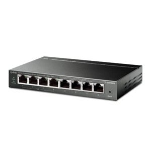 2025/12/1000392731.jpg TP-Link TL-SG108PE 8-Port Gigabit Easy Smart Switch – 4× PoE+ Ports 64W Budget, VLAN, QoS, IGMP Snooping, Auto-Recovery, Fanless Metal Case, Desktop/Wall-Mount