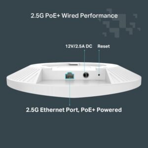 Festa F76 BE9300 Tri-Band WiFi 7 Ceiling AP – 9.3 Gbps Speeds, 2.5G PoE Port, Mesh & Seamless Roaming, 320 MHz, 4K-QAM, Multi-Link Operation, Festa Cloud Management