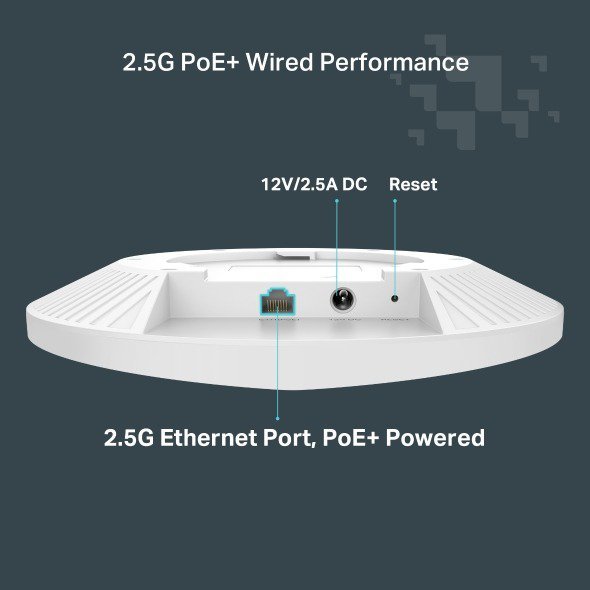 Festa F76 BE9300 Tri-Band WiFi 7 Ceiling AP – 9.3 Gbps Speeds, 2.5G PoE Port, Mesh & Seamless Roaming, 320 MHz, 4K-QAM, Multi-Link Operation, Festa Cloud Management
