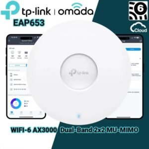 TP-Link EAP653 AX3000 Ceiling Mount WiFi 6 Access Point with 2976 Mbps Speed, Omada SDN Cloud Management, HE160 Channel, PoE Plus Support, Ultra-Slim Business WiFi Design