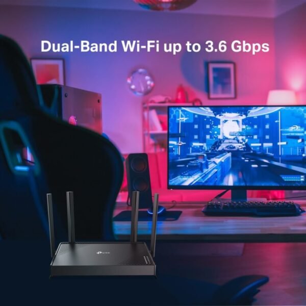 TP-Link Archer BE220 BE3600 Dual-Band WiFi 7 Router with 3.6 Gbps Speeds, Full Gigabit Ports, EasyMesh Support, HomeShield Security, Multi-Link Operation and Expanded Coverage