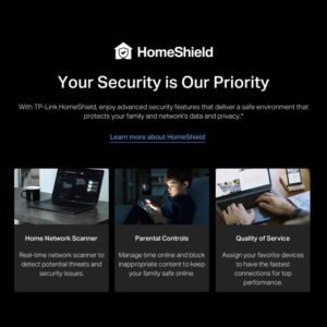 TP-Link Archer BE220 BE3600 Dual-Band WiFi 7 Router with 3.6 Gbps Speeds, Full Gigabit Ports, EasyMesh Support, HomeShield Security, Multi-Link Operation and Expanded Coverage