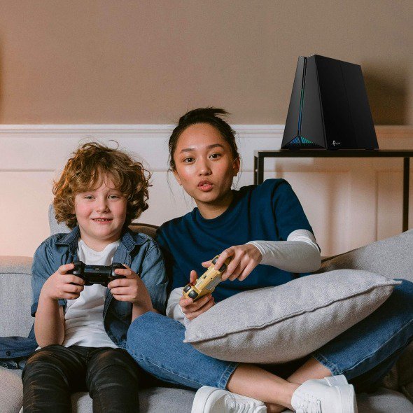 TP-Link Archer GXE75 AXE5400 Tri-Band WiFi 6E Gaming Router – 2.5G Multi-Gig Port | RGB Lighting | Game Panel | Quad-Core CPU | EasyMesh | HomeShield Security | 5400Mbps Speed