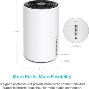 2026/01/1000398978.jpg TP-Link Deco XE75 AXE5400 Tri-Band Mesh WiFi 6E System (2-Pack) – Covers 5,500 ft², 5400 Mbps Speed, 6 GHz Band, AI-Driven Mesh, 200 Devices, 3× Gigabit Ports, HomeShield Security