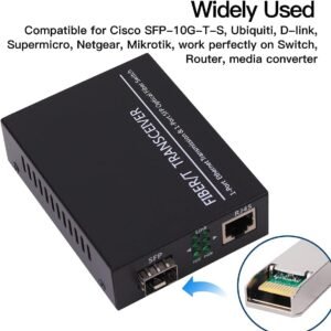 10GBase-SR SFP+ Transceiver, 850nm MMF, up to 300 Meters, Compatible with Cisco SFP-10G-SR, Meraki MA-SFP-10GB-SR, Ubiquiti UniFi UF-MM-10G, D-Link, Mikrotik, Netgear, TP-Link … 1Pcs