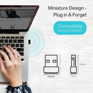 TP-Link Archer T2U Nano Mini – AC600 USB 2.0 Wifi Adapter |2.4GHz and 5GHz Dual Band Wireless Network Adapter for PC Desktop | Supports Encryption Standards | Supports Windows & Mac OS