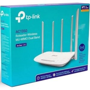 TP-Link Archer C60 AC1350 – 5 Antenna Dual Band Router , Wi-Fi Speed Up to 867 Mbps/5 GHz + 450 Mbps/2.4 GHz, Supports Parental Control, Guest WiFi, MU-MIMO Router, Qualcomm Chipset- White