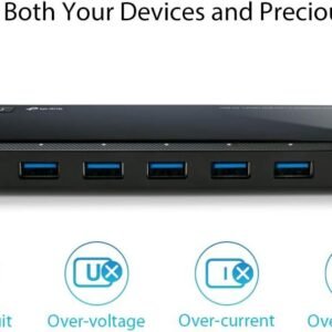 TP-Link Powered USB Hub 3.0 with 7 USB 3.0 Data Ports and 2 Smart Charging USB Ports. Compatible with Windows, Mac, Chrome & Linux OS, with Power On/Off Button, 12V/4A Power Adapter(UH720)