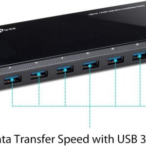 TP-Link Powered USB Hub 3.0 with 7 USB 3.0 Data Ports and 2 Smart Charging USB Ports. Compatible with Windows, Mac, Chrome & Linux OS, with Power On/Off Button, 12V/4A Power Adapter(UH720)