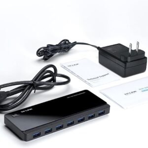 TP-Link Powered USB Hub 3.0 with 7 USB 3.0 Data Ports and 2 Smart Charging USB Ports. Compatible with Windows, Mac, Chrome & Linux OS, with Power On/Off Button, 12V/4A Power Adapter(UH720)