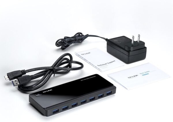 TP-Link Powered USB Hub 3.0 with 7 USB 3.0 Data Ports and 2 Smart Charging USB Ports. Compatible with Windows, Mac, Chrome & Linux OS, with Power On/Off Button, 12V/4A Power Adapter(UH720)