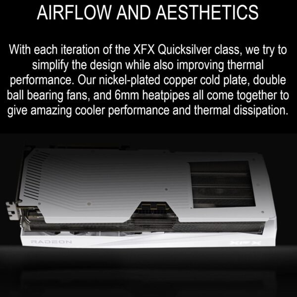 XFX Quicksilver AMD Radeon RX 9070 XT White Magnetic Air Edition – 16GB GDDR6 20Gbps, 2970MHz Boost, PCIe 5.0, 3-Fan Magnetic Air Cooling, DP2.1 HDMI2.1, RDNA 4 GPU | WHITE ~ RX-97TMAQKW9