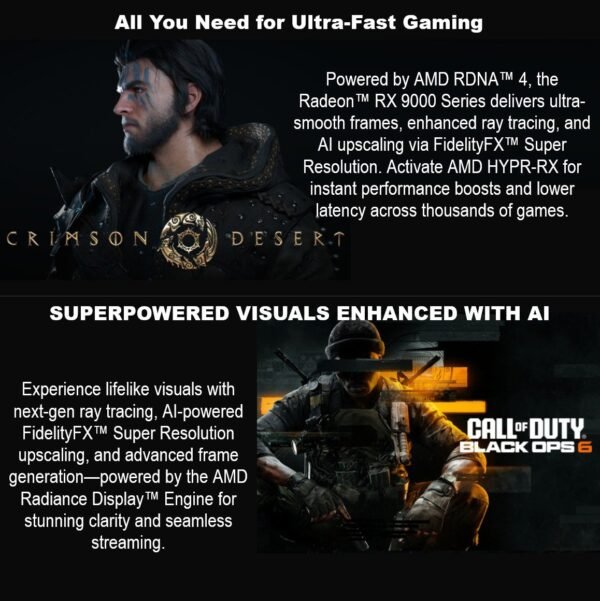 XFX Quicksilver AMD Radeon RX 9070 XT White Magnetic Air Edition – 16GB GDDR6 20Gbps, 2970MHz Boost, PCIe 5.0, 3-Fan Magnetic Air Cooling, DP2.1 HDMI2.1, RDNA 4 GPU | WHITE ~ RX-97TMAQKW9