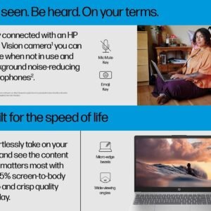 HP  Intel® Core i7-1355U | 8GB DDR4 RAM ; 512GB SSD | 15.6 inch FHD IPS Display | Intel® Iris® Xᶱ Graphics | Backlit Eng./Ara. Keyboard | Free DOS 3.0  | Natural Silver ~ 15-fd0146ne