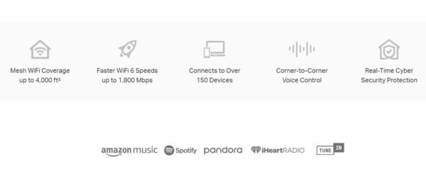 TP-Link Deco Voice X20 AX1800 Whole Home Mesh Wi-Fi 6 System with Alexa Built-In, Dual-Band Wi-Fi, Gigabit Ports, Coverage up to 4000 ft2 ,1.5 GHz Quad-Core CPU, HomeShield Security, Pack of ONE