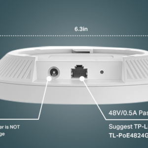2026/01/1000399245.png TP-Link EAP613 Wireless Access Point w/o DC Adapter | Ultra-Slim | Omada True Wi-Fi 6 AX1800 | Mesh, Seamless Roaming, WPA3, MU-MIMO | Remote & App Control | PoE+ Powered | Multiple Controller Options